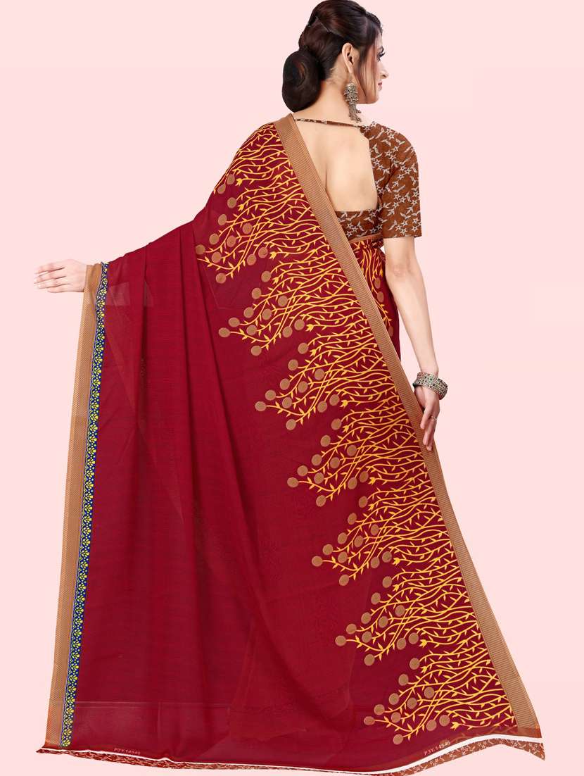 women printed saree with blouse - 21410844 -  Standard Image - 1