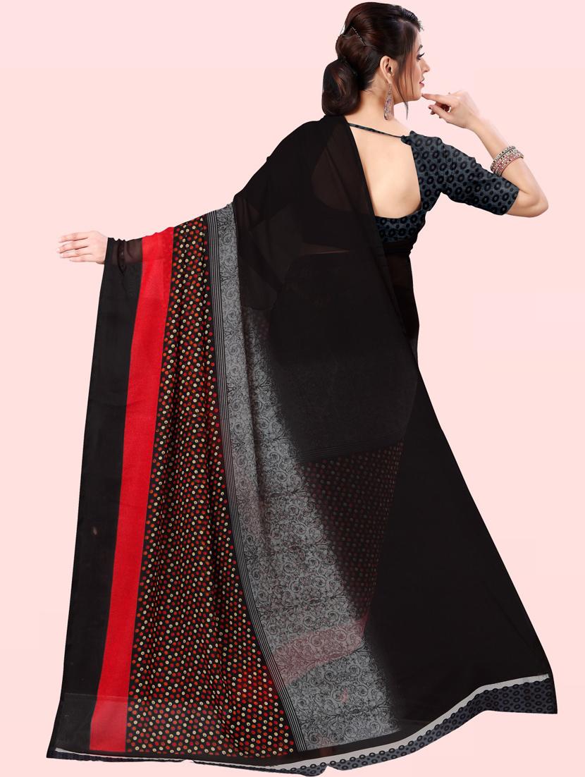 women printed saree with blouse - 21410850 -  Standard Image - 1