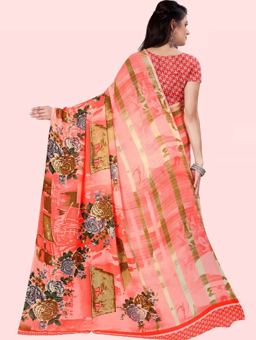 women printed saree with blouse - 21410858 -  Standard Image - 1