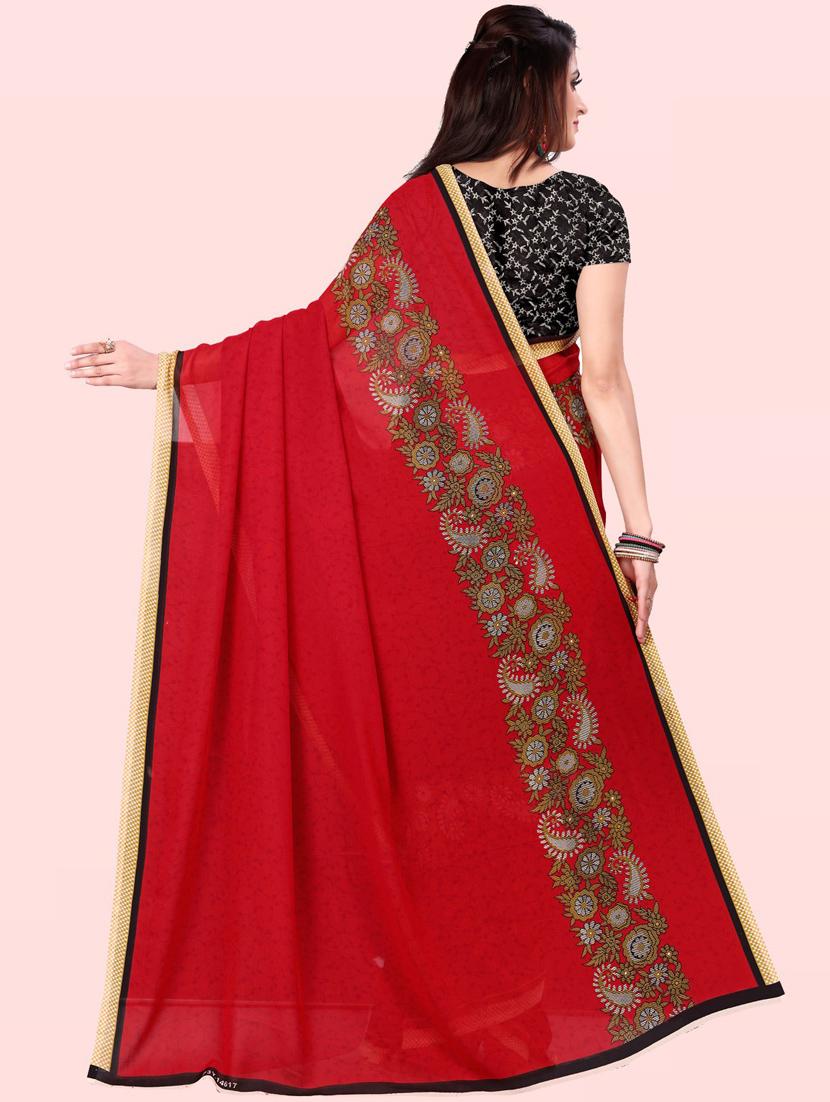 women printed saree with blouse - 21410871 - Standard Image - 1