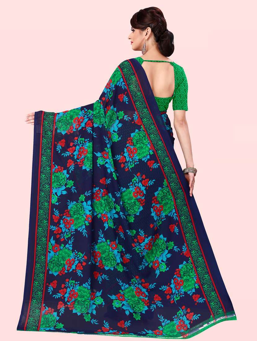 women printed saree with blouse - 21411957 - Standard Image - 1