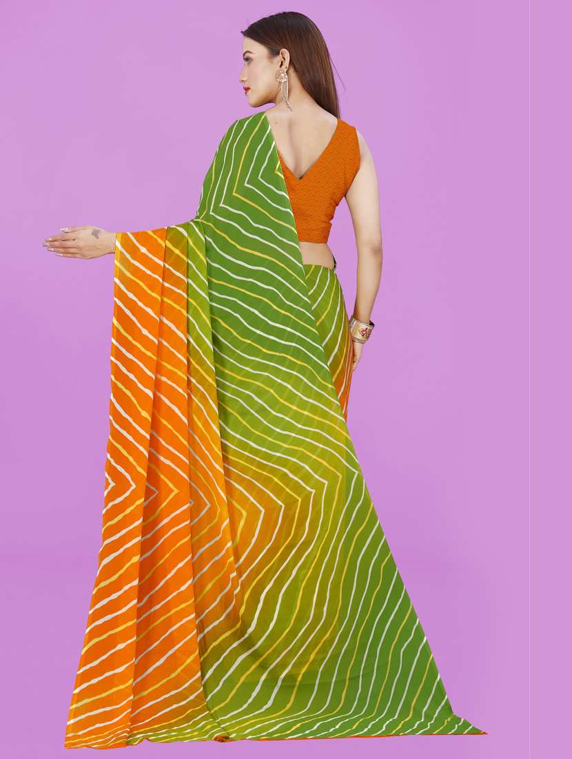 women printed casual wear saree with blouse - 21412449 -  Standard Image - 1
