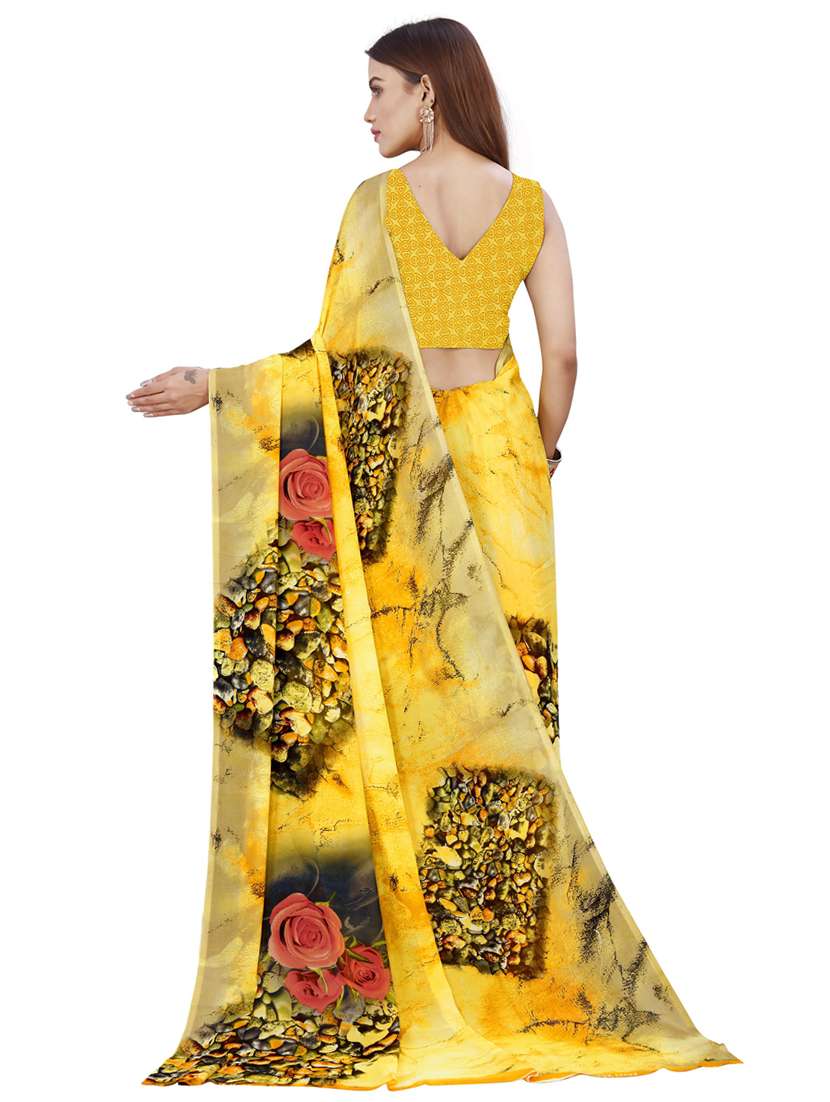 women printed casual wear saree with blouse - 21412454 -  Standard Image - 1