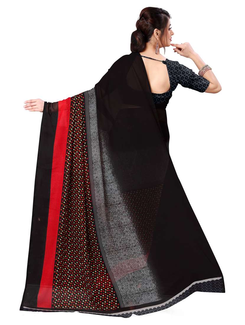 women casual wear georgette saree with blouse - 21412544 -  Standard Image - 1
