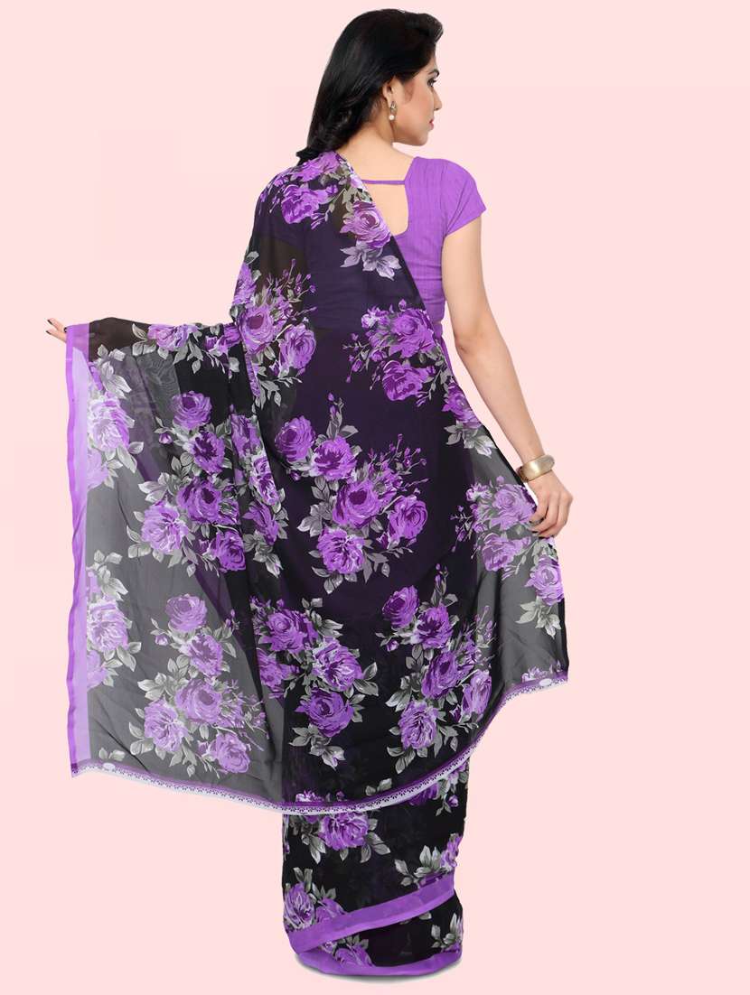women casual wear georgette saree with blouse - 21412550 -  Standard Image - 1