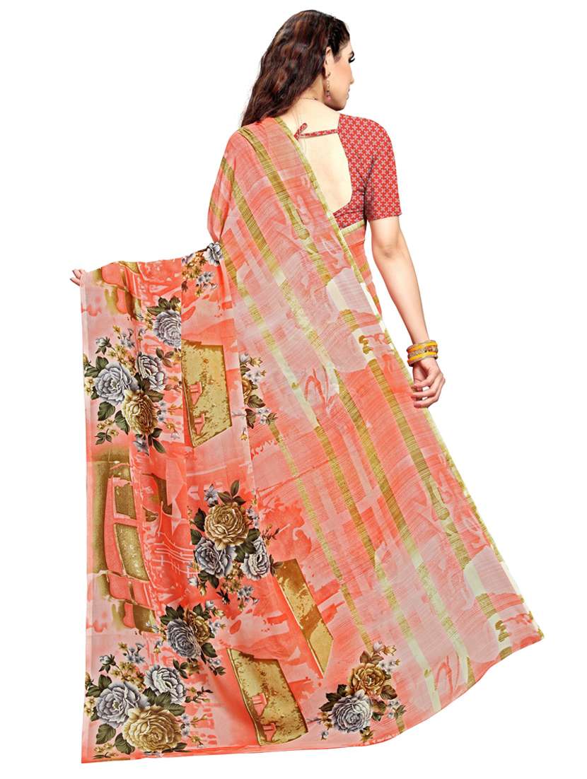 women casual wear georgette saree with blouse - 21412552 -  Standard Image - 1