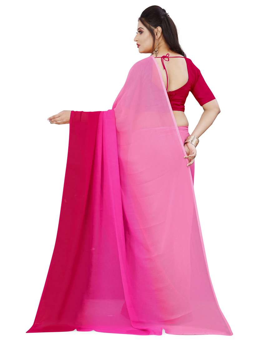 women casual wear georgette saree with blouse - 21412569 -  Standard Image - 1