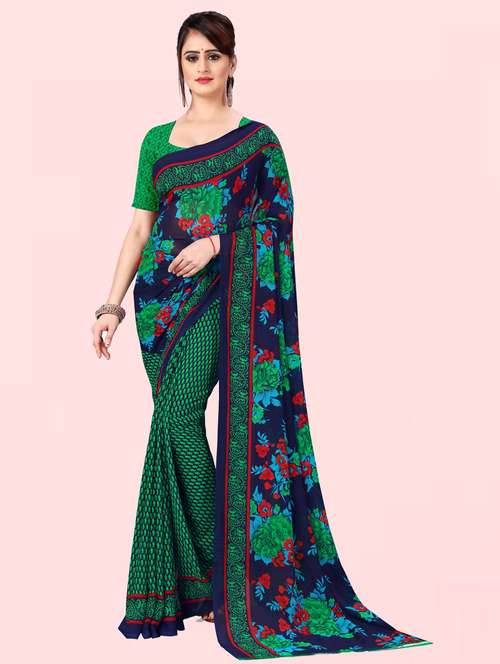 women casual wear georgette saree with blouse - 21412572 -  Standard Image - 0
