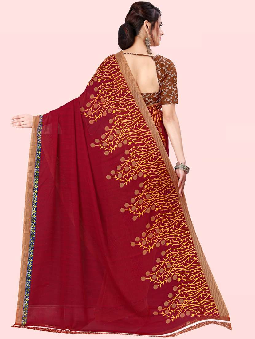 women casual wear georgette saree with blouse - 21412611 -  Standard Image - 1