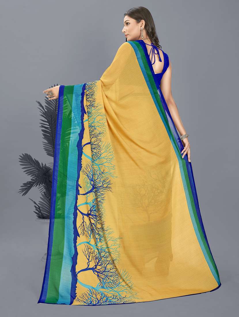 women casual wear georgette saree with blouse - 21412660 -  Standard Image - 1