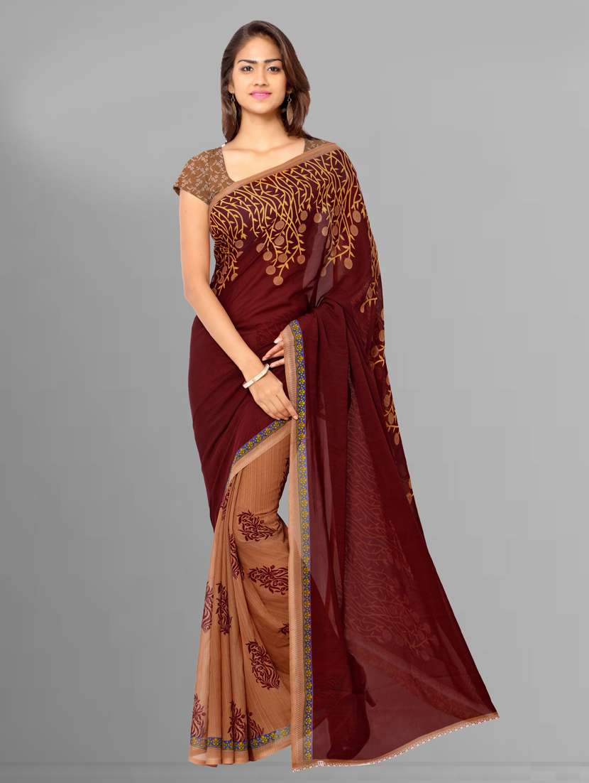 women casual wear georgette saree with blouse - 21412664 -  Standard Image - 1