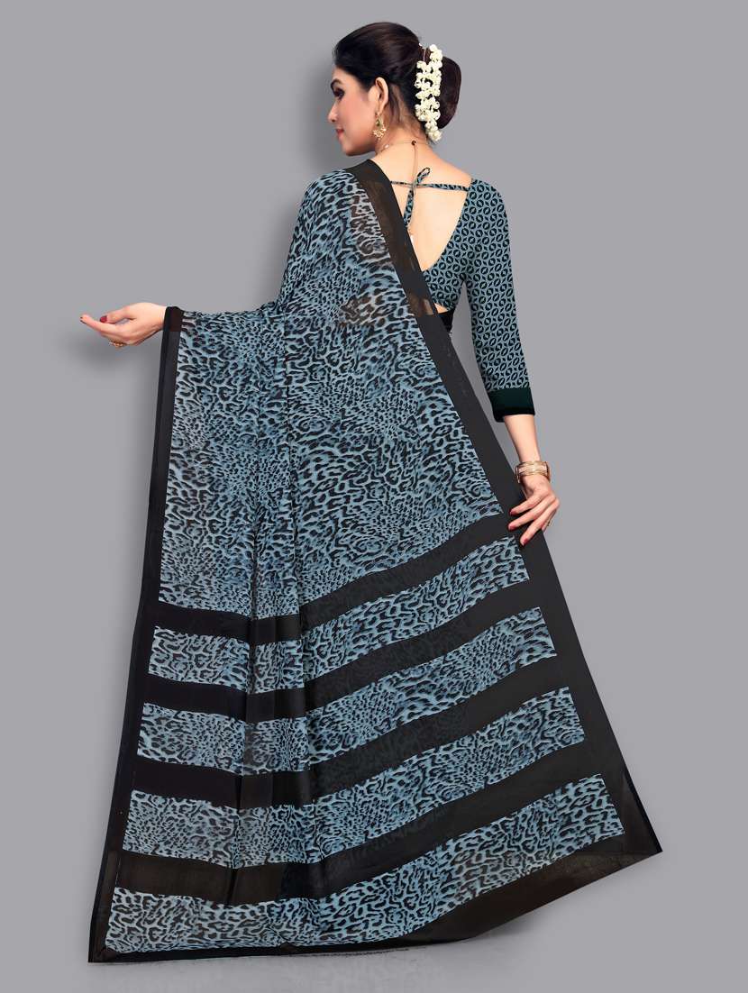 women casual wear georgette saree with blouse - 21412670 -  Standard Image - 1