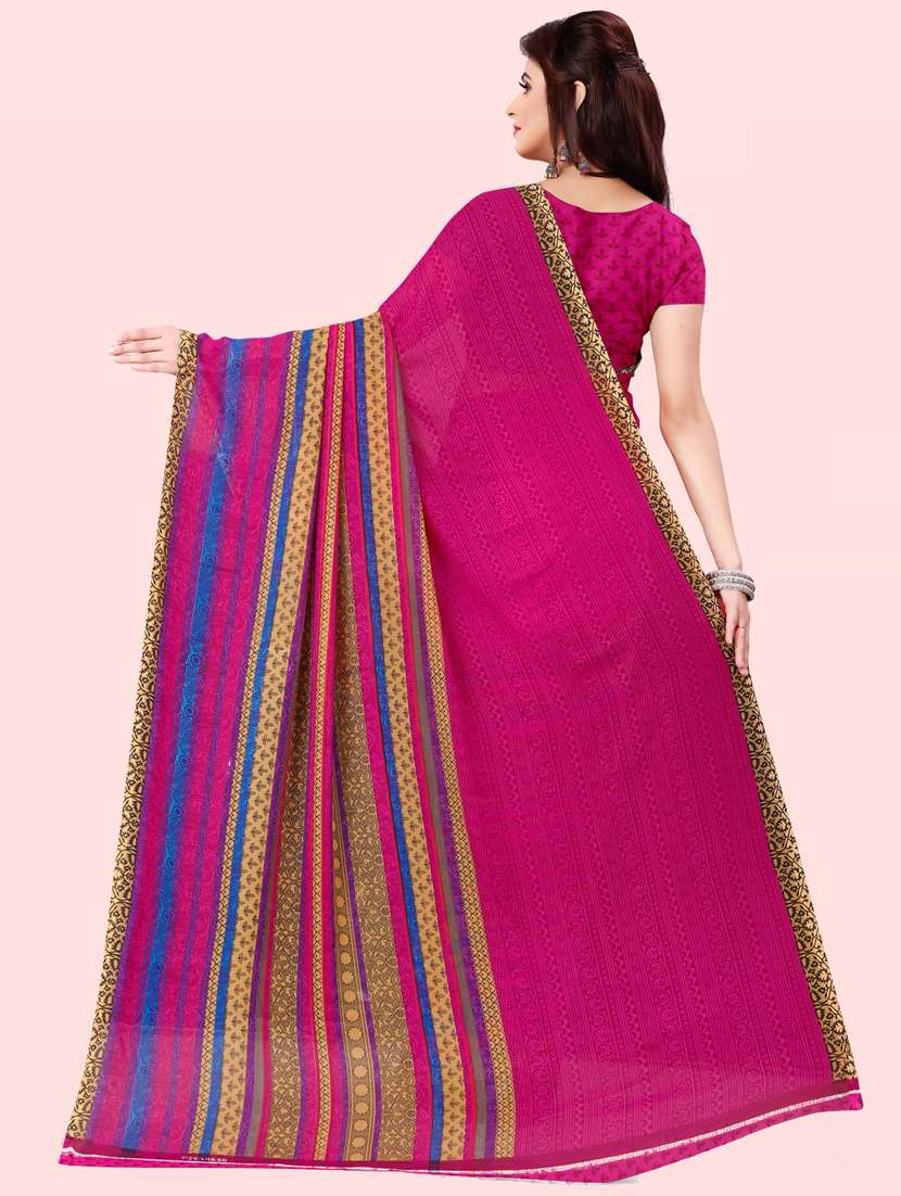 women casual wear georgette saree with blouse - 21412675 -  Standard Image - 1