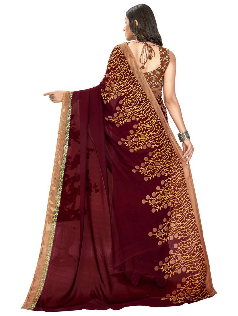 women casual wear georgette saree with blouse - 21412739 -  Standard Image - 1