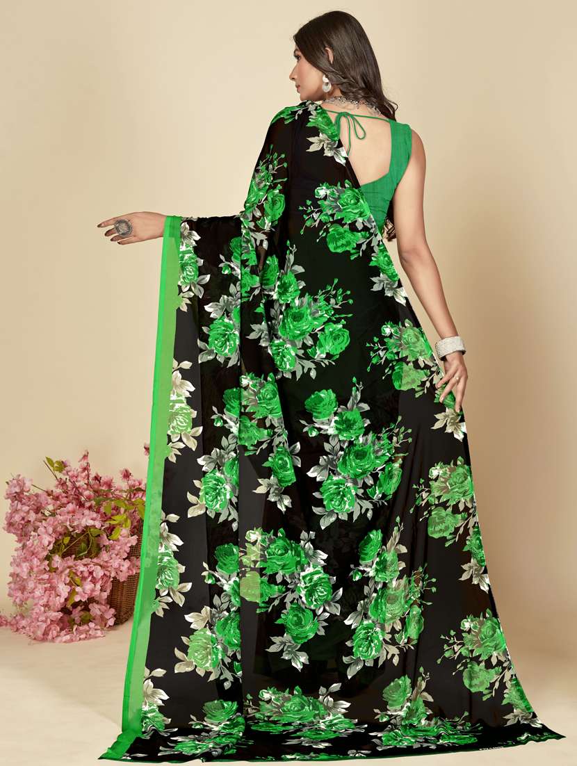 women casual wear georgette saree with blouse - 21412741 -  Standard Image - 1