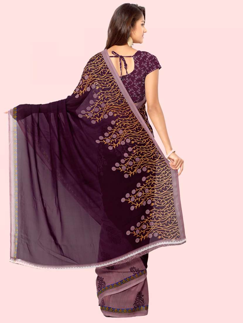 women casual wear georgette saree with blouse - 21412807 -  Standard Image - 1