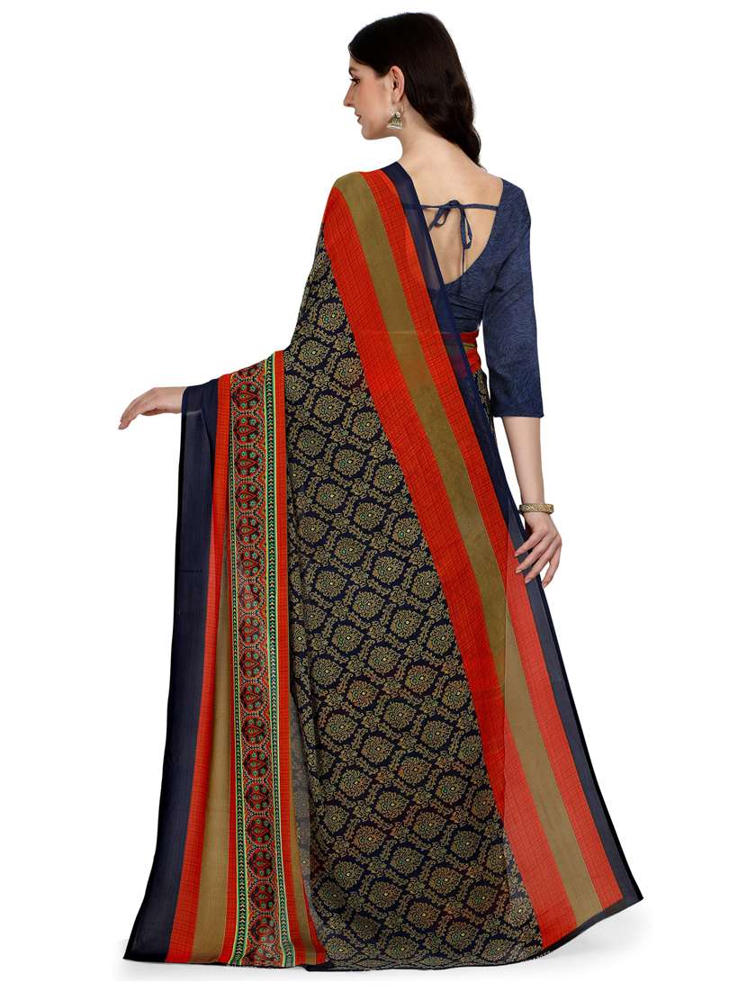 women casual wear georgette saree with blouse - 21412854 -  Standard Image - 1