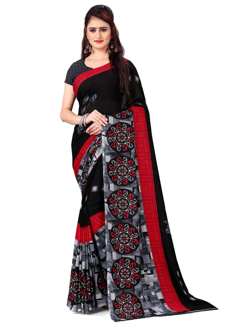 women casual wear georgette saree with blouse