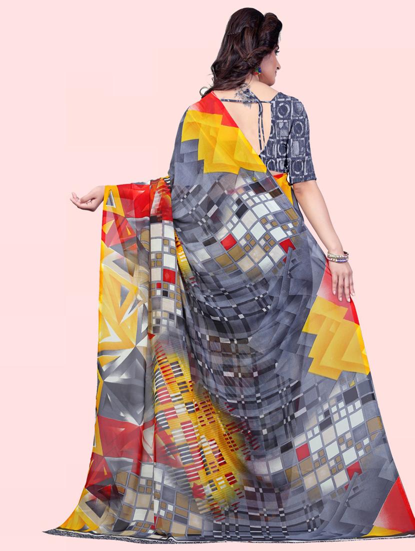women casual wear georgette saree with blouse - 21412902 -  Standard Image - 1