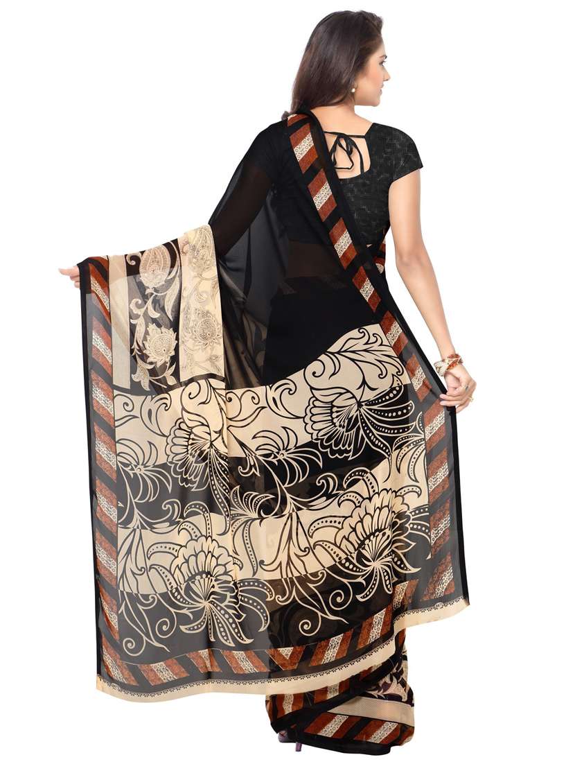 women casual wear georgette saree with blouse - 21412940 -  Standard Image - 1