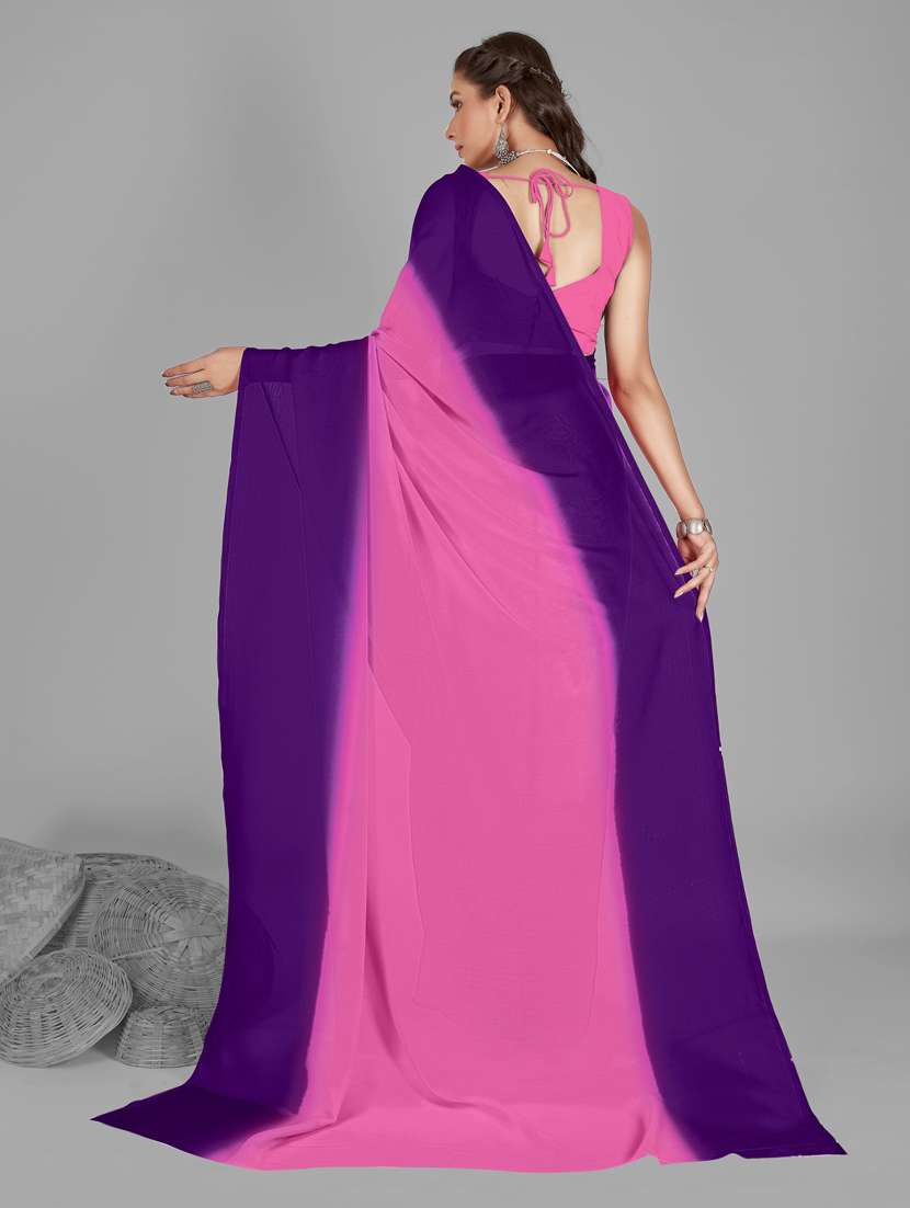 women casual wear georgette saree with blouse - 21412947 -  Standard Image - 1