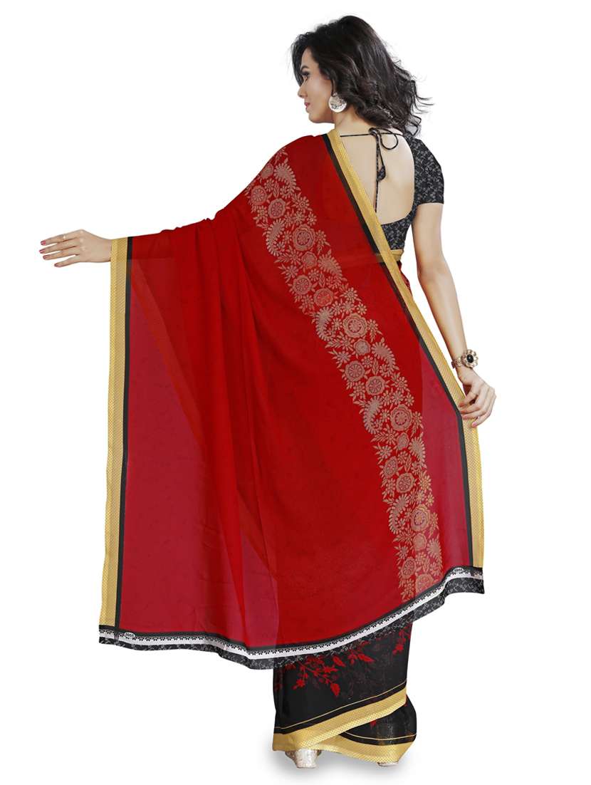 women printed casual wear saree with blouse - 21412949 -  Standard Image - 1