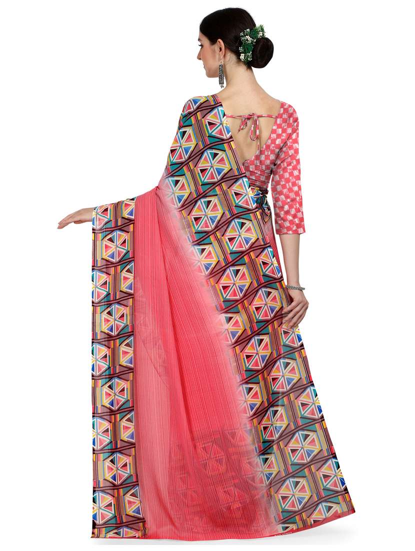 women casual wear georgette saree with blouse - 21412962 -  Standard Image - 1