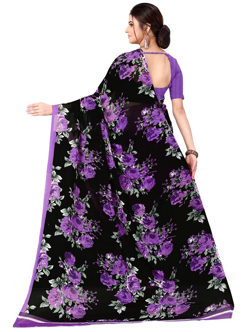 women casual wear georgette saree with blouse - 21412990 - Standard Image - 1