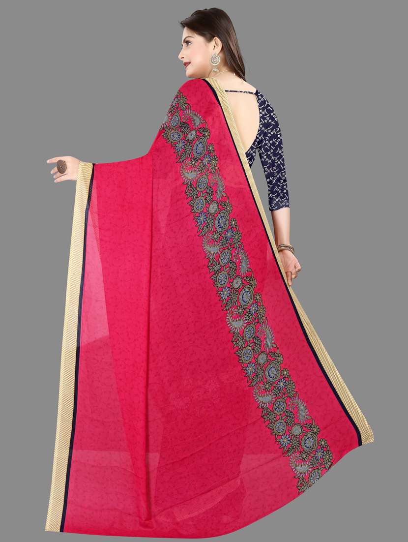women casual wear georgette saree with blouse - 21413060 -  Standard Image - 1