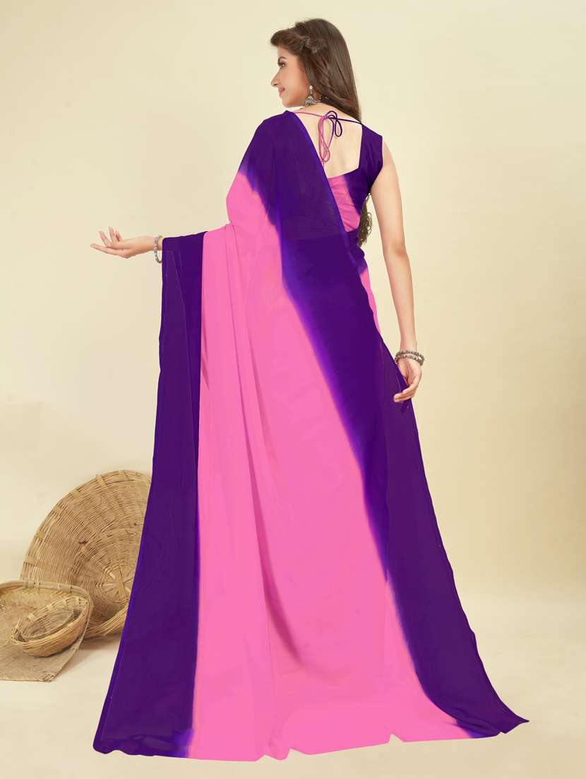 women ombre georgette saree with blouse - 21413103 -  Standard Image - 1