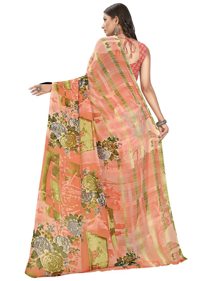 women casual wear georgette saree with blouse - 21413127 -  Standard Image - 1