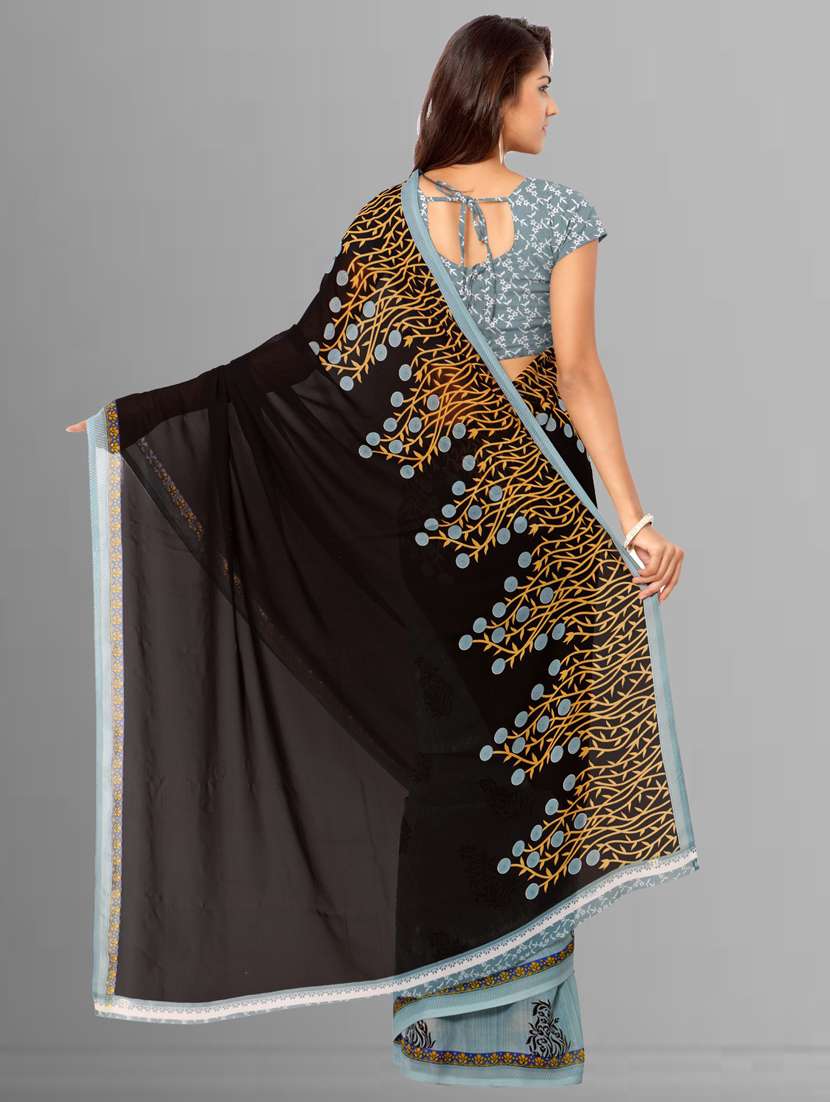 women casual wear georgette saree with blouse - 21413136 -  Standard Image - 1