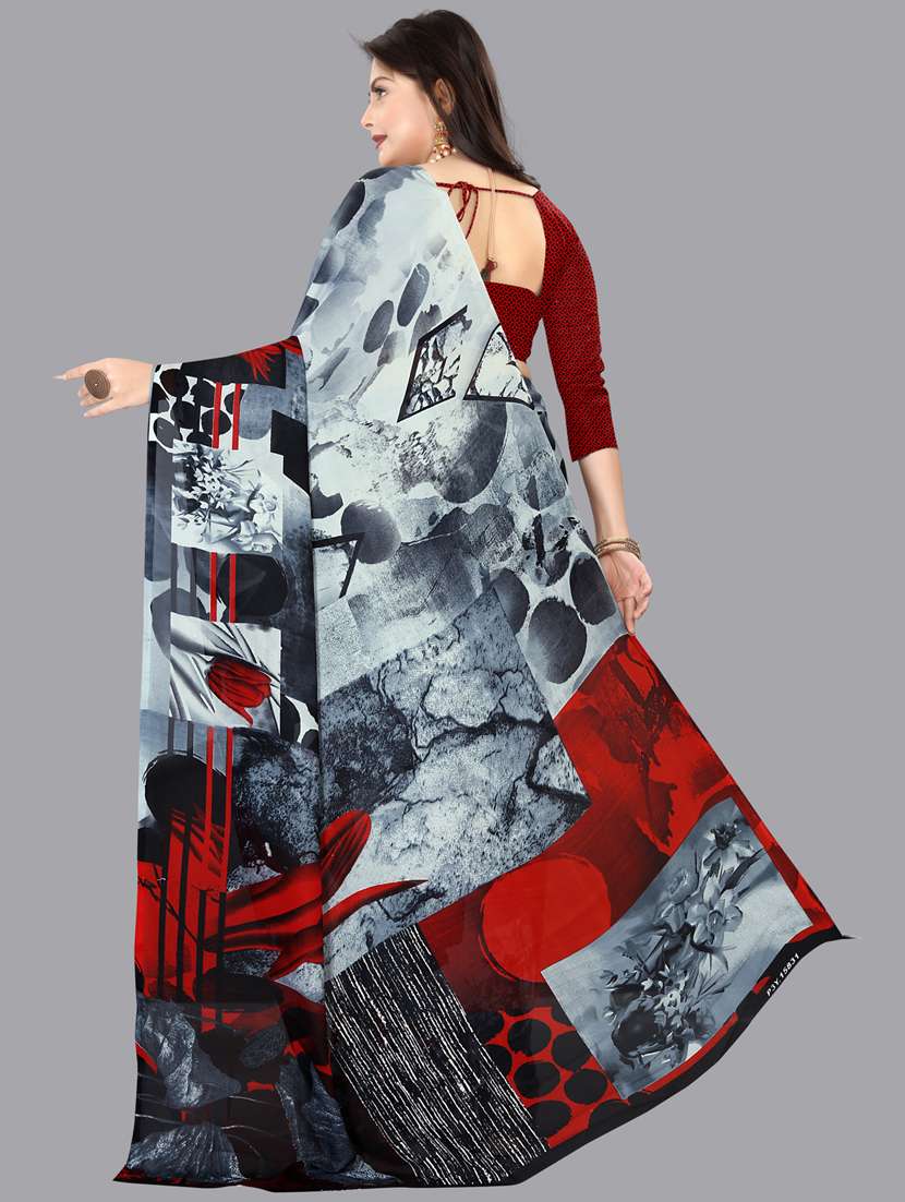 women casual wear georgette saree with blouse - 21413148 -  Standard Image - 1