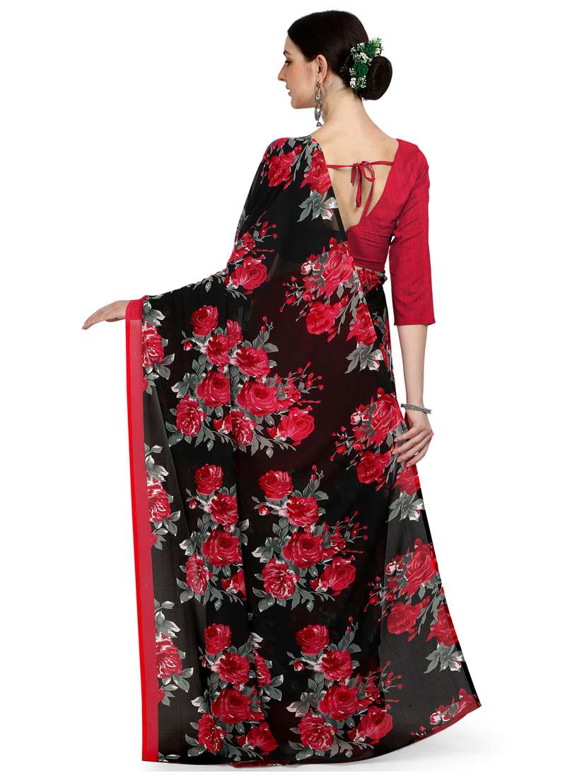 women casual wear georgette saree with blouse - 21413169 -  Standard Image - 1