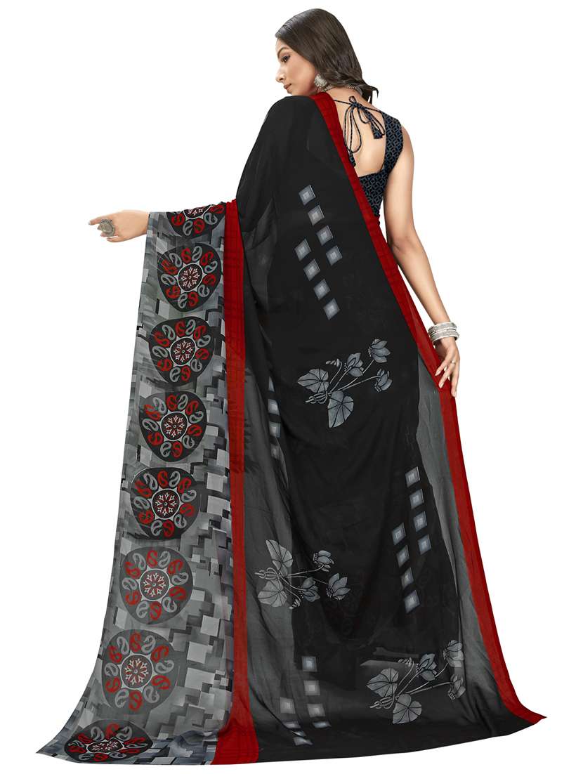 women casual wear georgette saree with blouse - 21413211 -  Standard Image - 1