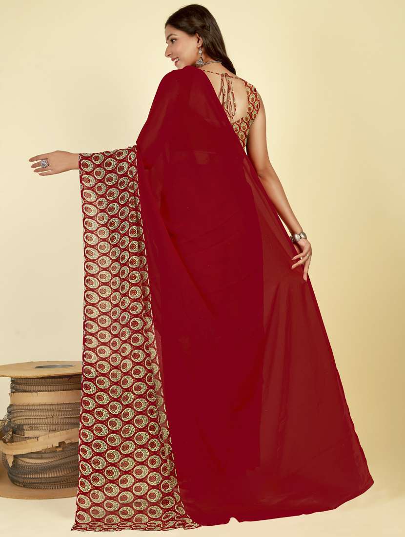 women printed casual wear saree with blouse - 21413225 -  Standard Image - 1