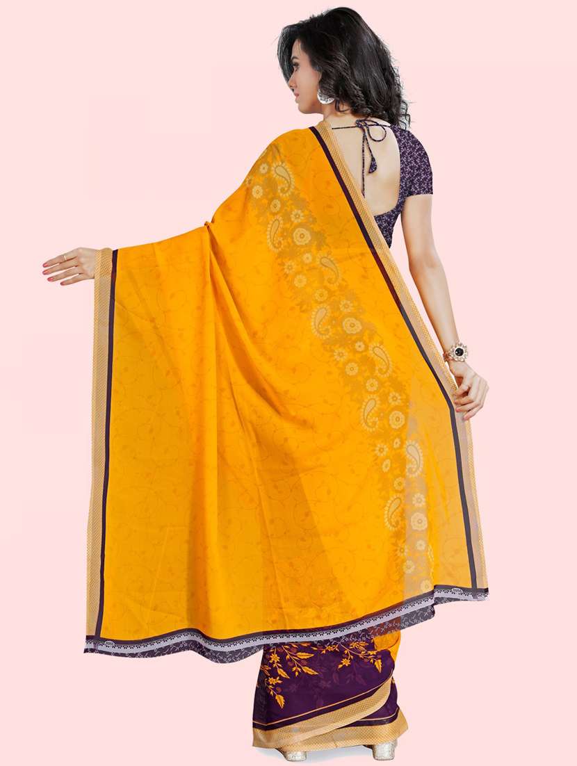 women printed casual wear saree with blouse - 21413325 -  Standard Image - 1