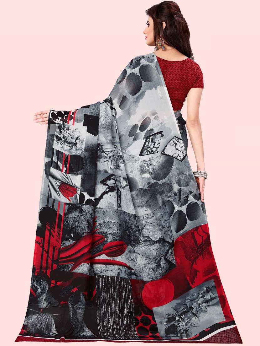 women casual wear georgette saree with blouse - 21413379 -  Standard Image - 1