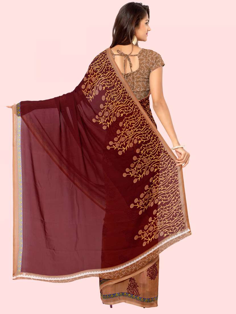 women printed casual wear saree with blouse - 21413387 - Standard Image - 1
