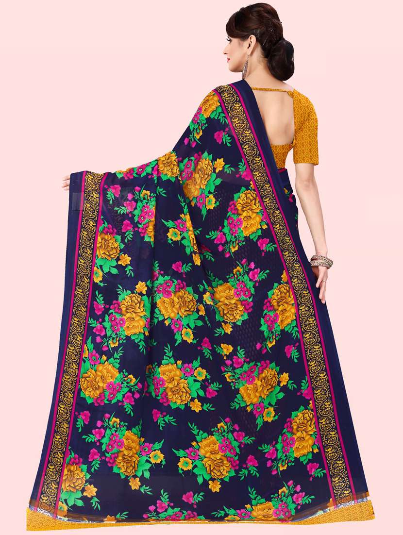 women printed georgette saree with blouse - 21413406 -  Standard Image - 1