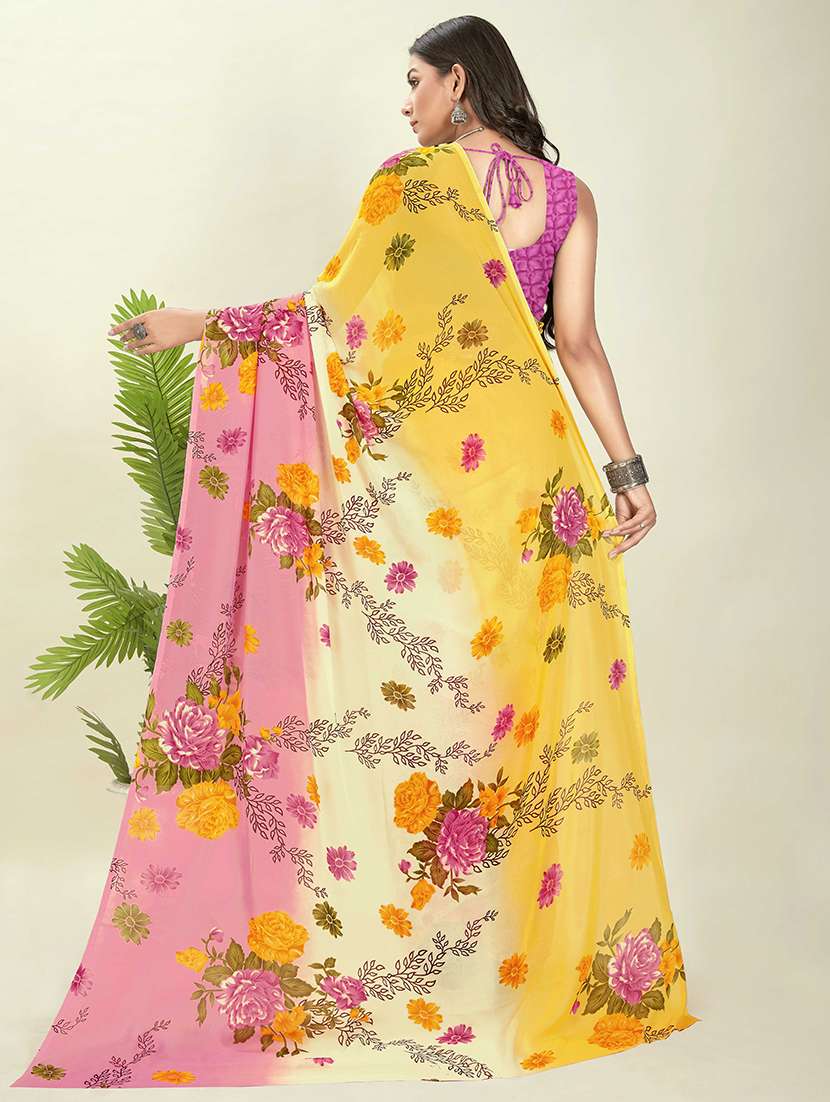 women casual wear georgette saree with blouse - 21413466 -  Standard Image - 1