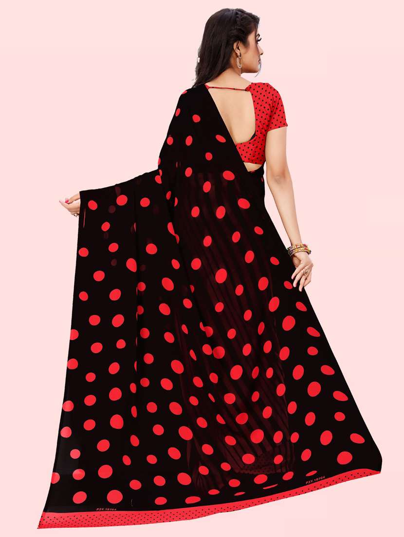 women red printed georgette saree with blouse - 21413496 -  Standard Image - 1