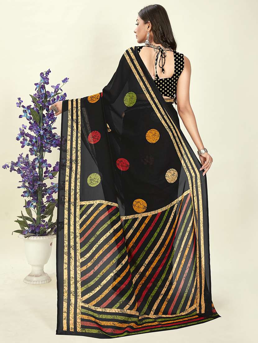 women casual wear georgette saree with blouse - 21413675 -  Standard Image - 1