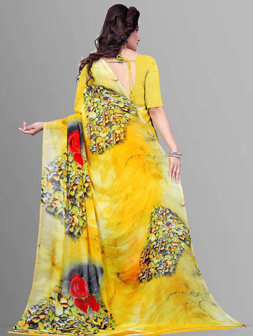 women printed casual wear saree with blouse - 21413693 -  Standard Image - 1