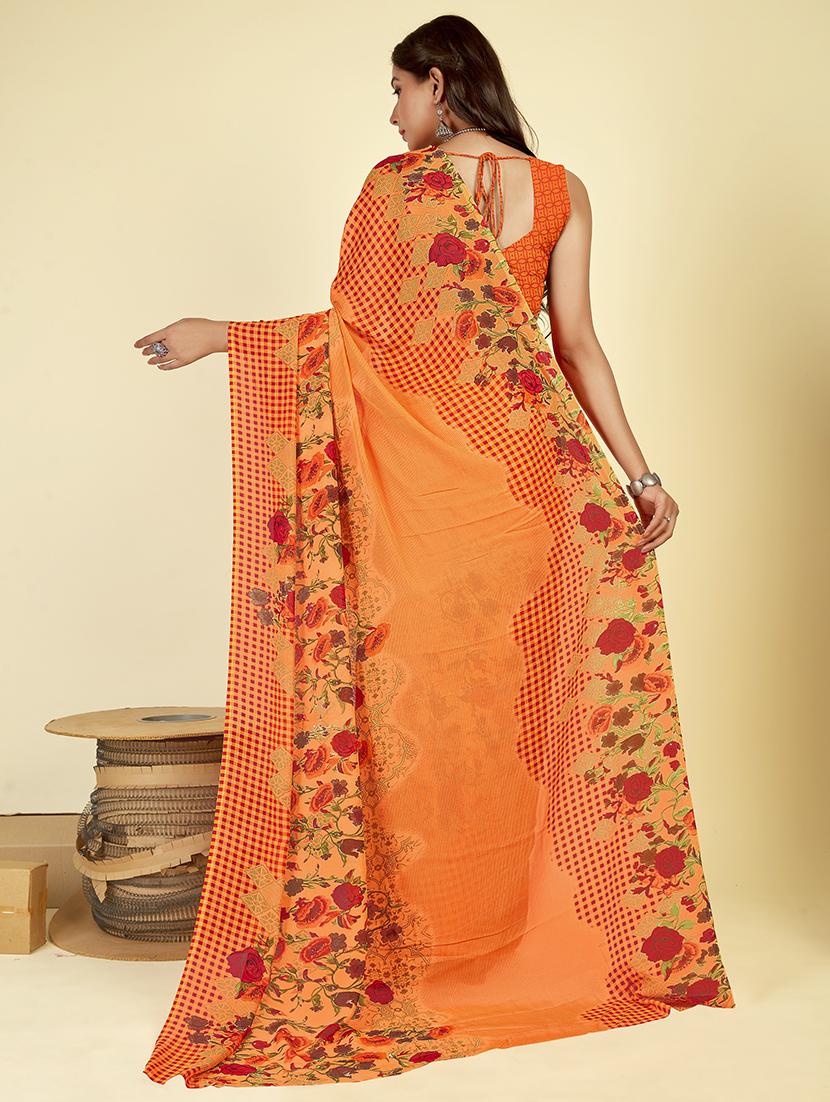 women casual wear georgette saree with blouse - 21413737 -  Standard Image - 1