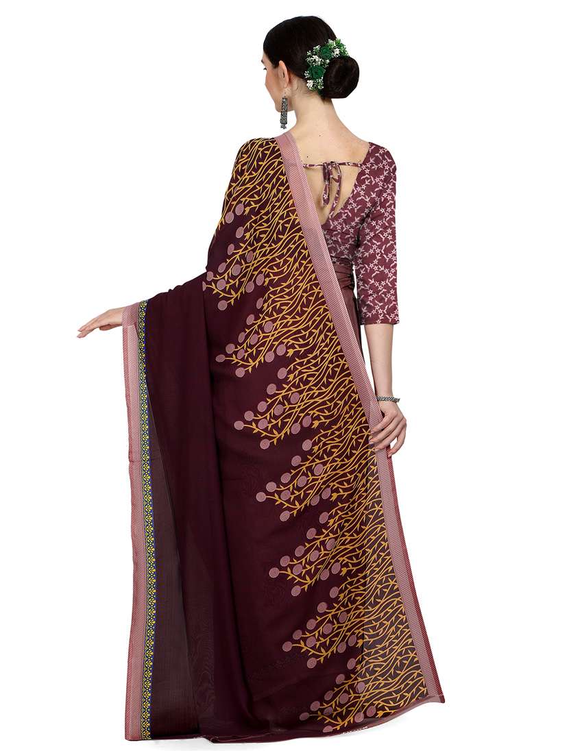 women printed casual wear saree with blouse - 21413869 -  Standard Image - 1