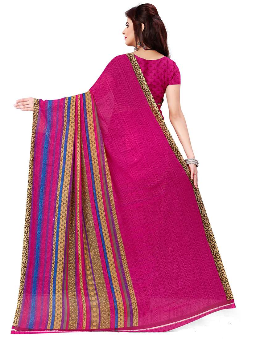women printed georgette saree with blouse - 21413911 -  Standard Image - 1