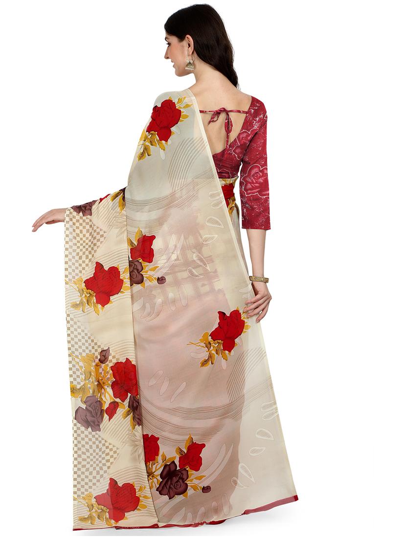 floral printed saree with blouse - 21413997 -  Standard Image - 1