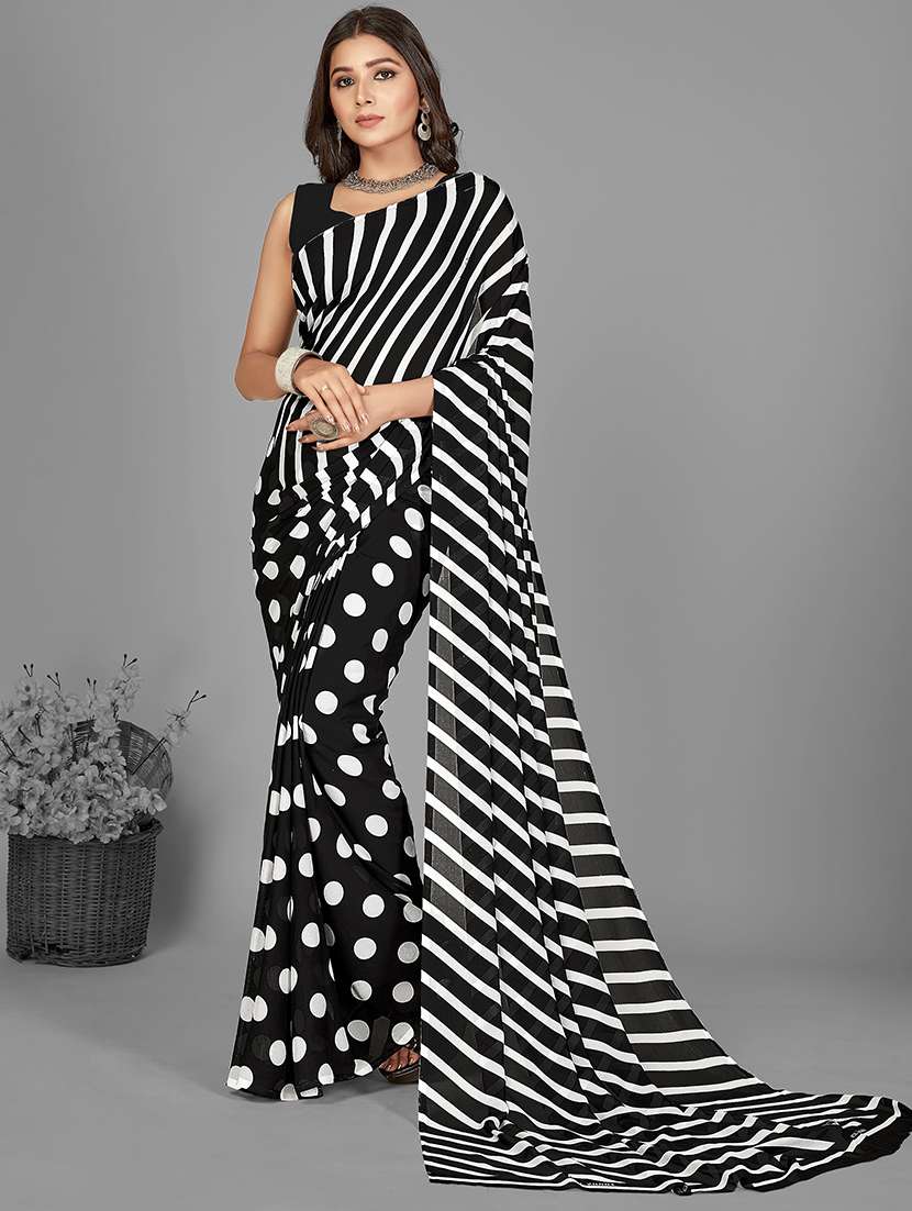 women casual wear georgette saree with blouse