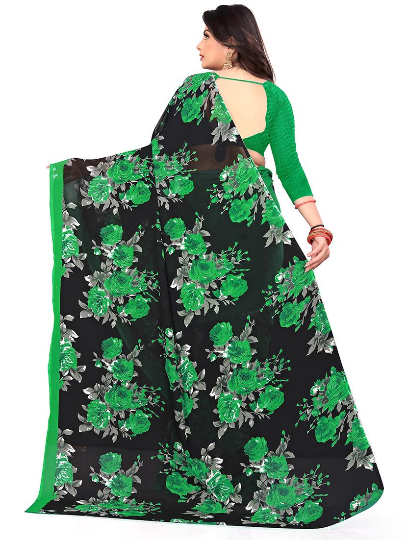 women printed casual wear saree with blouse - 21414086 -  Standard Image - 1